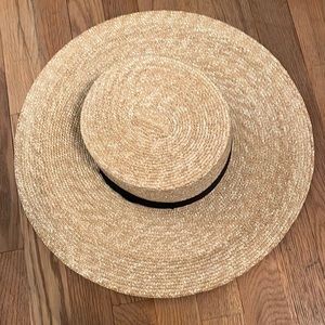 Oversized straw hat